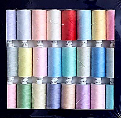 Coats Light Moon Assorted Polyester Sewing Thread Set – 24 Reels