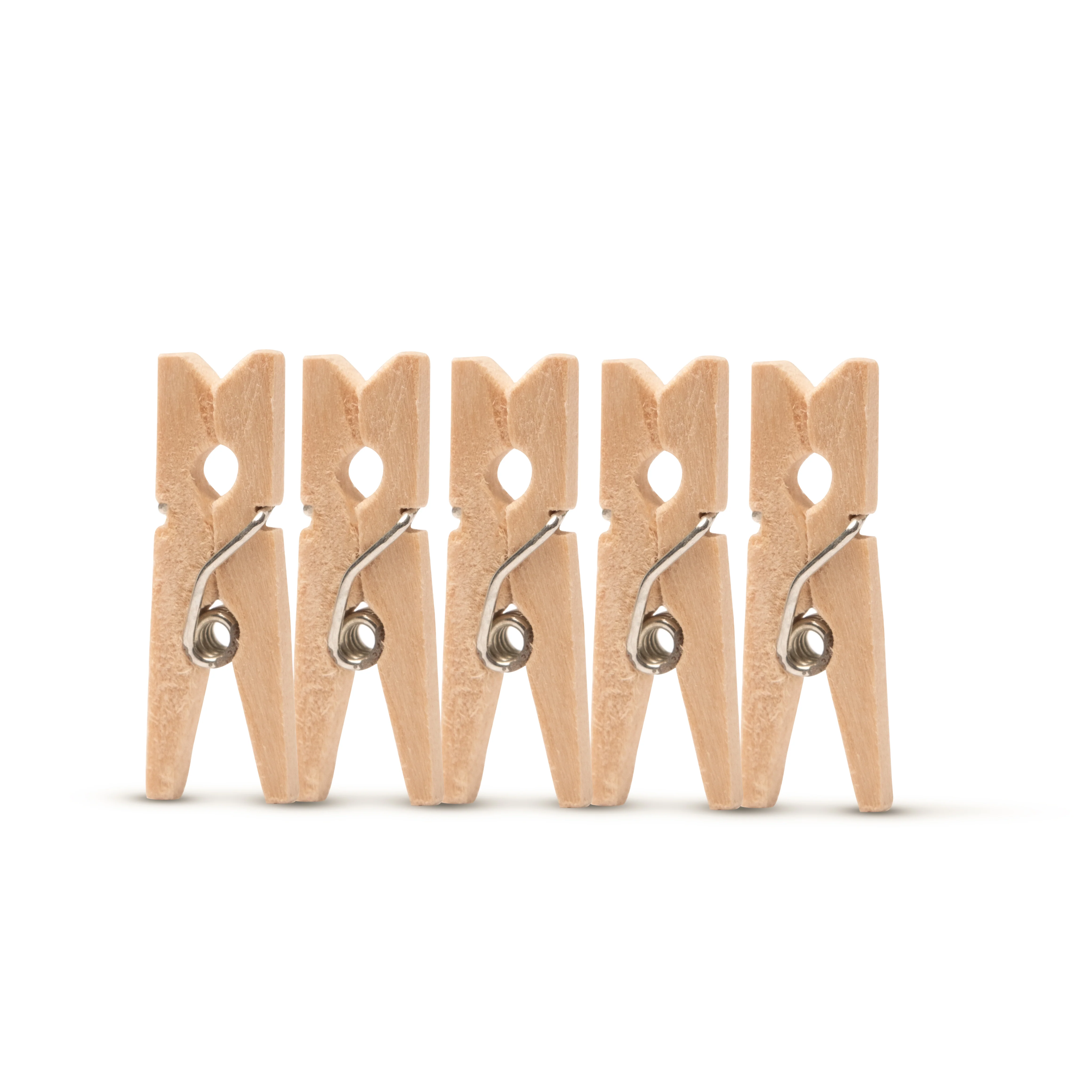 Pack of 36 Mini Wooden Pegs – Small Craft Clips for Photos, Cards & Decor