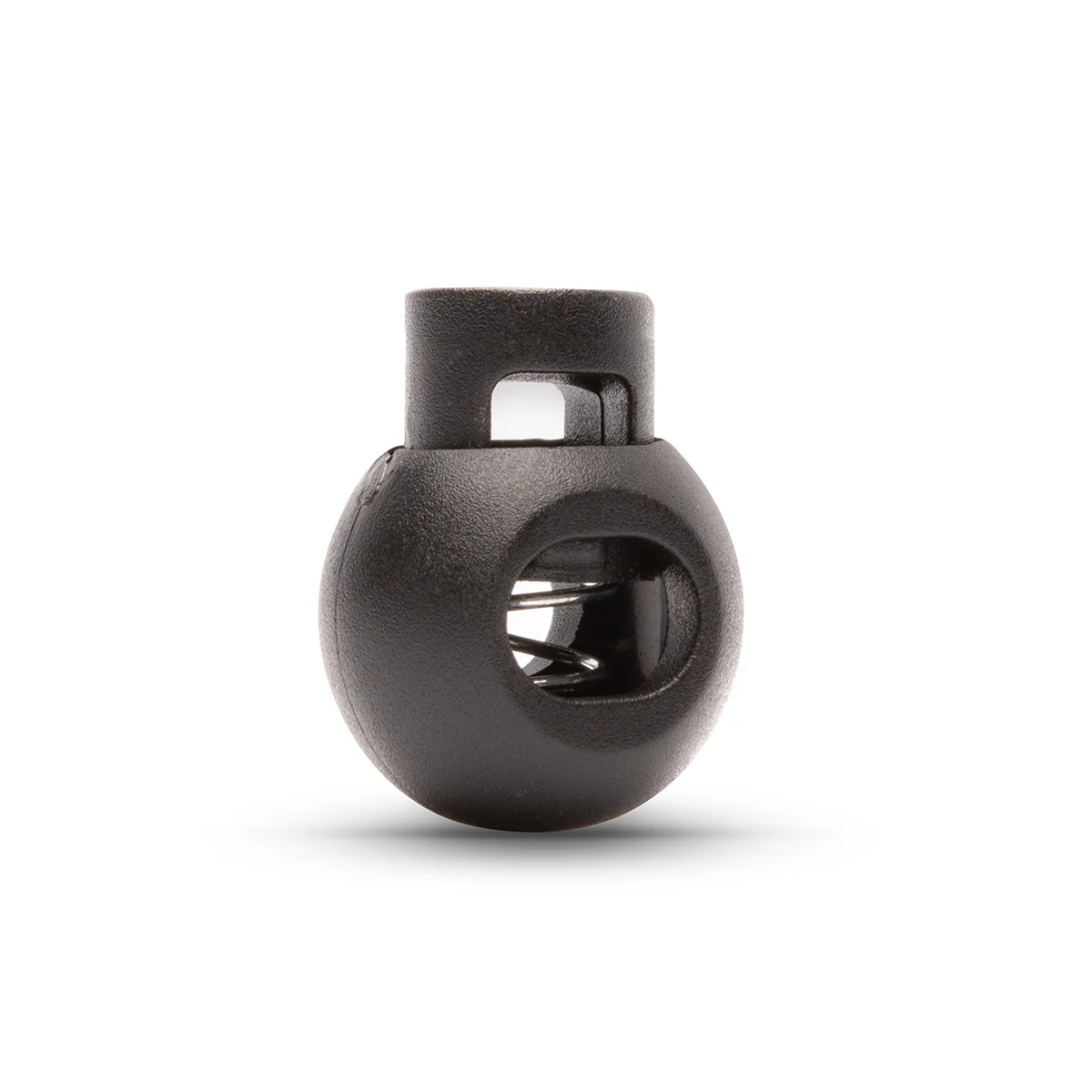 Single Hole Round Cord Locks Black - Image 3